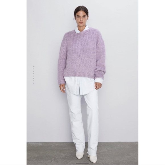 OVERSIZED LILAC SWEATER - Picture 1 of 7
